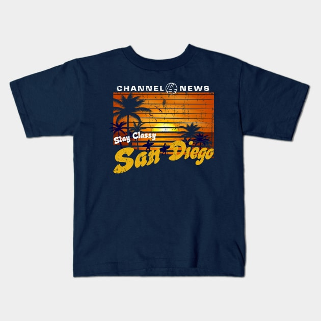 Stay Classy San Diego Kids T-Shirt by Alema Art